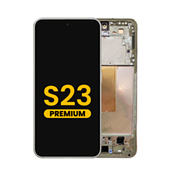 OLED Assembly with Frame for Galaxy S23 (S911) (Cream) (Premium)