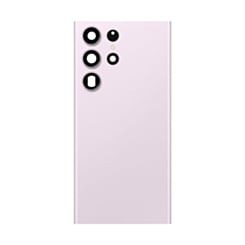 Back Cover Glass with Camera Lens and Adhesive for Galaxy S23 Ultra (S918) (No Logo) (Lavender)