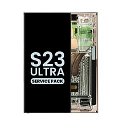 OLED Assembly with Frame for Galaxy S23 Ultra (S918) (Cream) (Service Pack)