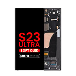 OLED Assembly with Frame for Galaxy S23 Ultra (S918) (Graphite) (Aftermarket Pro Soft / 120Hz)