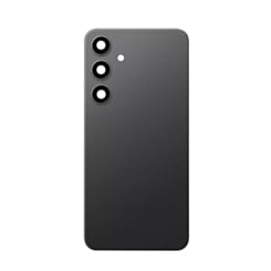 Back Cover Glass with Camera Lens and Adhesive for Galaxy S24 (S921) (No Logo) (Onyx Black)