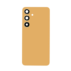 Purchase the Back Glass with Camera Lens and Adhesive for Galaxy S24, no logo, in sandstone orange.
