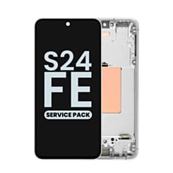OLED Assembly with Frame for Galaxy S24 FE (S721) (Gray) (Service Pack)