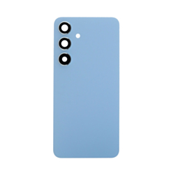 Back Cover Glass with Camera Lens and Adhesive for Galaxy S24 Plus (S926) (No Logo) (Sapphire Blue)