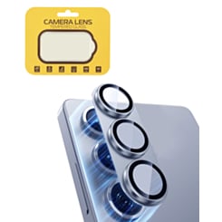 Metal Camera Lens Protector with Tempered Glass for Galaxy S25 (Icy Blue)