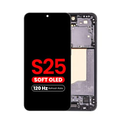 OLED Assembly with Frame for Galaxy S25 (S931) (Blue Black) (Aftermarket Plus Soft / 120Hz)