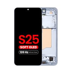 OLED Assembly with Frame for Galaxy S25 (S931) (Icy Blue) (Aftermarket Plus Soft / 120Hz)