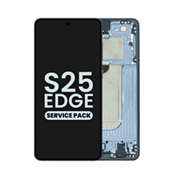 OLED Assembly with Frame for Galaxy S25 Edge (S937) (Titanium Jet Black) (Service Pack)