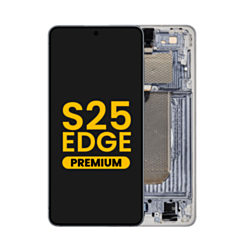OLED Assembly with Frame for Galaxy S25 Edge (S937) (Titanium Silver) (Premium)