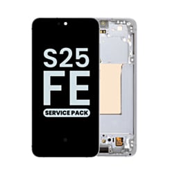 OLED Assembly with Frame for Galaxy S25 FE (S731) (White) (Service Pack)
