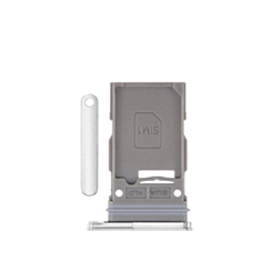 Buy the Single SIM Card Tray for Galaxy S25 and S25 Plus in silver shadow.
