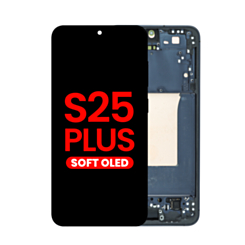 OLED Assembly with Frame for Galaxy S25 Plus (S936) (Blue Black) (Aftermarket Plus Soft)