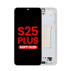 OLED Assembly with Frame for Galaxy S25 Plus (S936) (Pink Gold) (Aftermarket Plus Soft)