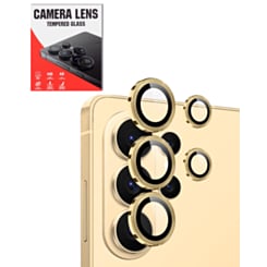 Camera Lens Protector with Metal Ring for Galaxy S26 Ultra (Pink Gold)