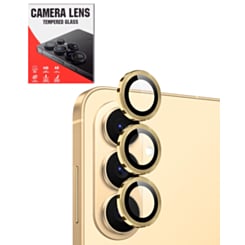 Camera Lens Protector with Metal Ring for Galaxy S26 (Pink Gold)