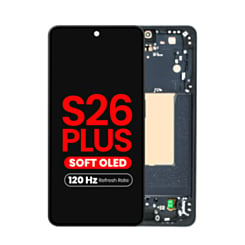 OLED Assembly with Frame for Galaxy S26 Plus (S947) (Black) (Aftermarket Plus Soft / 120Hz)