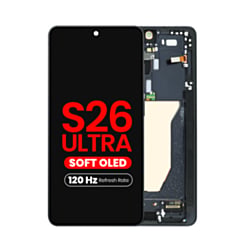 OLED Assembly with Frame for Galaxy S26 Ultra (S948) (Black) (Aftermarket Plus Soft / 120Hz)