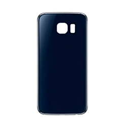 Back Glass with Camera Lens and Adhesive for Galaxy S6 (NO LOGO) (BLACK)