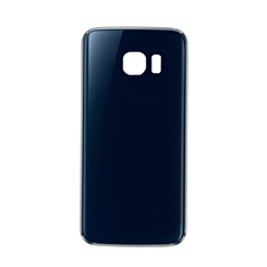 Back Glass with Camera Lens and Adhesive for Galaxy S6 Edge+ (NO LOGO) (BLACK)