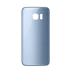Back Glass with Camera Lens and Adhesive for Galaxy S7 Edge (NO LOGO) (CORAL BLUE)