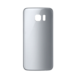 Back Glass with Camera Lens and Adhesive for Galaxy S7 Edge (NO LOGO) (SILVER)
