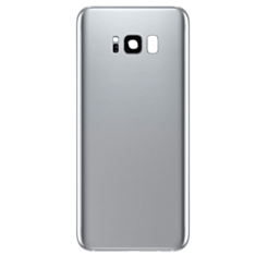Back Glass with Camera Lens and Adhesive for Galaxy S8 (NO LOGO) (SILVER)