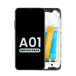 LCD Assembly with Frame for Galaxy A01 (A015F / DS / 2020) (Wide FPC Connector) (Service Pack)