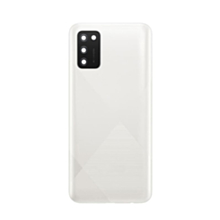 Back Glass with Camera Lens and Adhesive for Galaxy A02s (A025U / 2020) (NO LOGO) (WHITE)