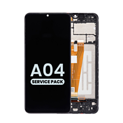 Purchase the LCD Assembly with Frame for Galaxy A04 A045 2022 Service Pack.