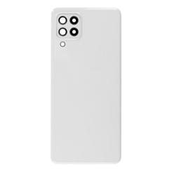 Back Glass with Camera Lens and Adhesive for Galaxy A22 4G (A225 / 2021) (NO LOGO) (WHITE)