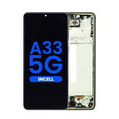 Purchase the LCD Assembly with Frame for Galaxy A33 5G A336U 2022 US Version in Awesome Black, Aftermarket Incell.
