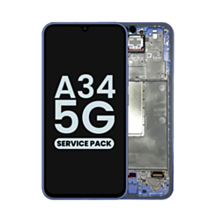 Grab wholesale deals on the OLED Assembly with Frame for Galaxy A34 5G A346 2023 in Awesome Violet, Service Pack.