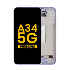 OLED Assembly with Frame for Galaxy A34 5G (A346 / 2023) (AWESOME VIOLET) (Premium)