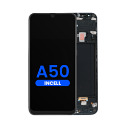 Purchase the LCD Assembly with Frame for Galaxy A50 A505U 2019, without fingerprint sensor, Aftermarket Incell.