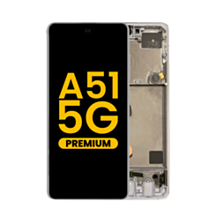 OLED Assembly with Frame for Galaxy A51 5G (A516 / 2020) (PRISM CUBE WHITE) (Non Verizon) (Premium)