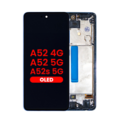 OLED Assembly with Frame (AWESOME BLUE) (Aftermarket OLED) for Galaxy A52 4G (A525 / 2021) / A52 5G (A526 / 2021) / A52S 5G (A528 / 2021)