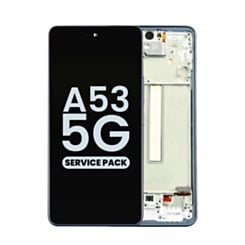 OLED Assembly with Frame for Galaxy A53 5G (A536 / 2022) (AWESOME BLUE) (Service Pack)