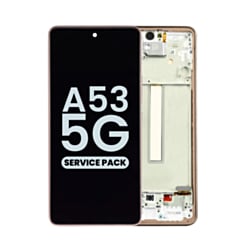 OLED Assembly with Frame for Galaxy A53 5G (A536 / 2022) (AWESOME PEACH) (Service Pack)