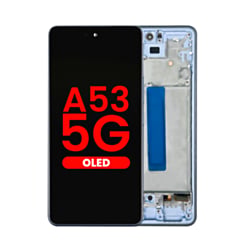 OLED Assembly with Frame for Galaxy A53 5G (A536 / 2022) (6.46") (AWESOME BLUE) (Aftermarket OLED)