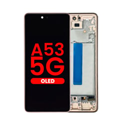 OLED Assembly with Frame for Galaxy A53 5G (A536 / 2022) (6.46") (AWESOME PEACH) (Aftermarket OLED)