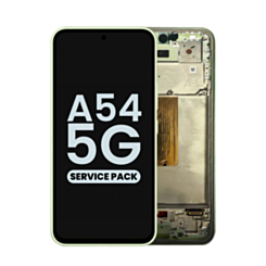 Buy the OLED assembly with frame for the Galaxy A54 5G 2023 in Awesome Lime, service pack.