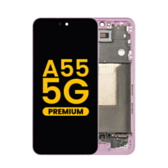 OLED Assembly with Frame for Galaxy A55 5G (A556 / 2024) (AWESOME LILAC) (Premium)