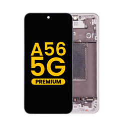 Stock up on the OLED assembly with frame for the Galaxy A56 5G 2025 in Pink, premium version.
