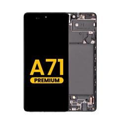 OLED Assembly with Frame for Galaxy A71 (A715 / 2020) (BLACK) (Premium)