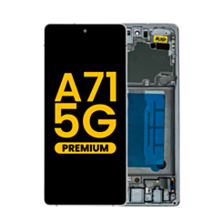 OLED Assembly with Frame for Galaxy A71 5G (A716U / 2020) (PRISM CUBE SILVER) (Premium)