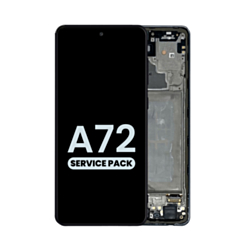 Buy the Awesome Black OLED assembly with frame, service pack, for the Galaxy A72 2021 model A725.