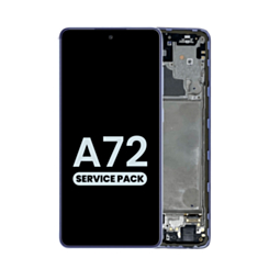 OLED Assembly with Frame for Galaxy A72 (A725 / 2021) (AWESOME VIOLET) (Service Pack)