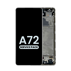 OLED Assembly with Frame for Galaxy A72 (A725 / 2021) (AWESOME WHITE) (Service Pack)