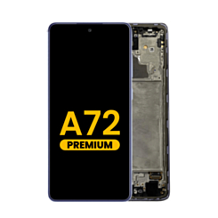 OLED Assembly with Frame for Galaxy A72 (A725 / 2021) (AWESOME VIOLET) (Premium)