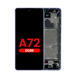 OLED Assembly with Frame for Galaxy A72 (A725 / 2021) (6.67") (AWESOME VIOLET) (Aftermarket OLED)